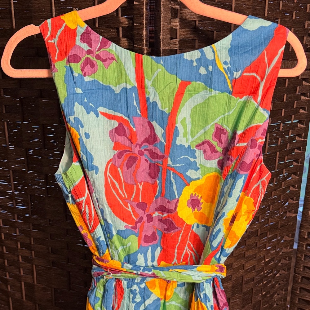 Coldwater Creek Bright Floral Sleeveless Midi Dress - Multicolor Size 10 - Picture 4 of 9